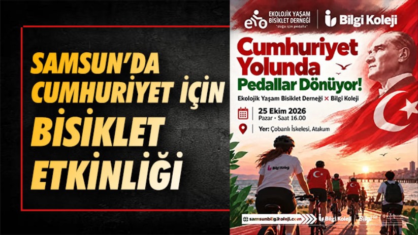 Samsun'da Cumhuriyet İçin Bisiklet Etkinliği