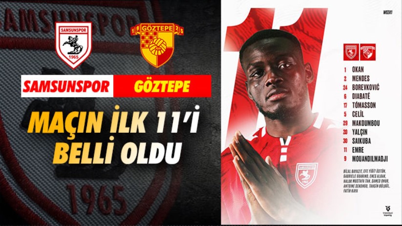 Samsunspor'un Göztepe Maçı İlk 11'i Belli Oldu