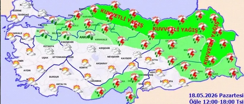 Meteoroloji'den Samsun'a sarı alarm: Sağanak ve serin hava etkisini gösterecek