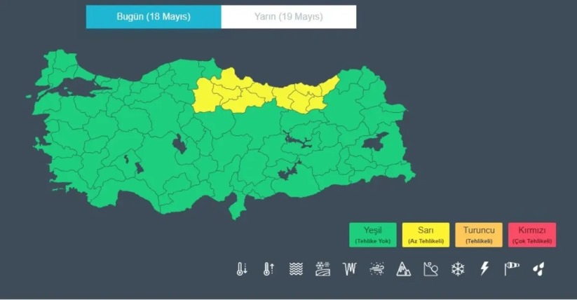 Meteoroloji'den Samsun'a sarı alarm: Sağanak ve serin hava etkisini gösterecek