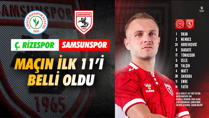 Samsunspor'un Karadeniz derbisindeki İlk 11'i belli oldu