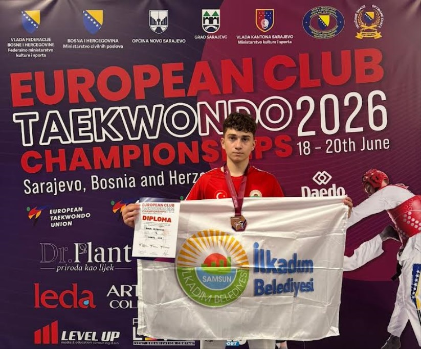 Avrupa Üçüncüsü Milli Sporcudan Başkan İhsan Kurnaz'a Ziyaret