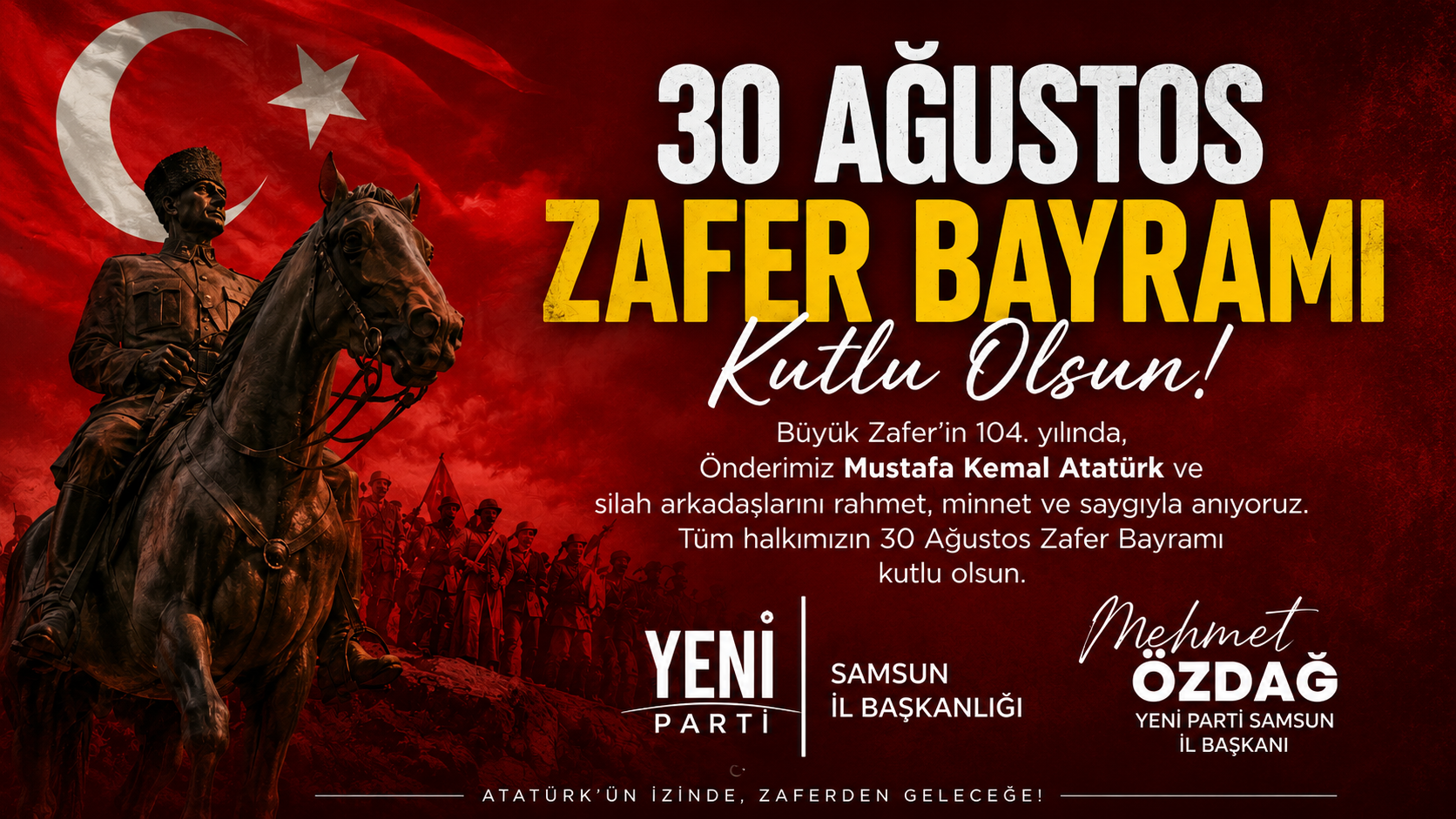 30 Ağustos Zafer Bayramı Kutlu Olsun